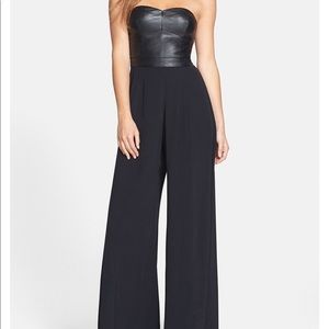 ASTR- Faux Leather Black Jumpsuit- worn once